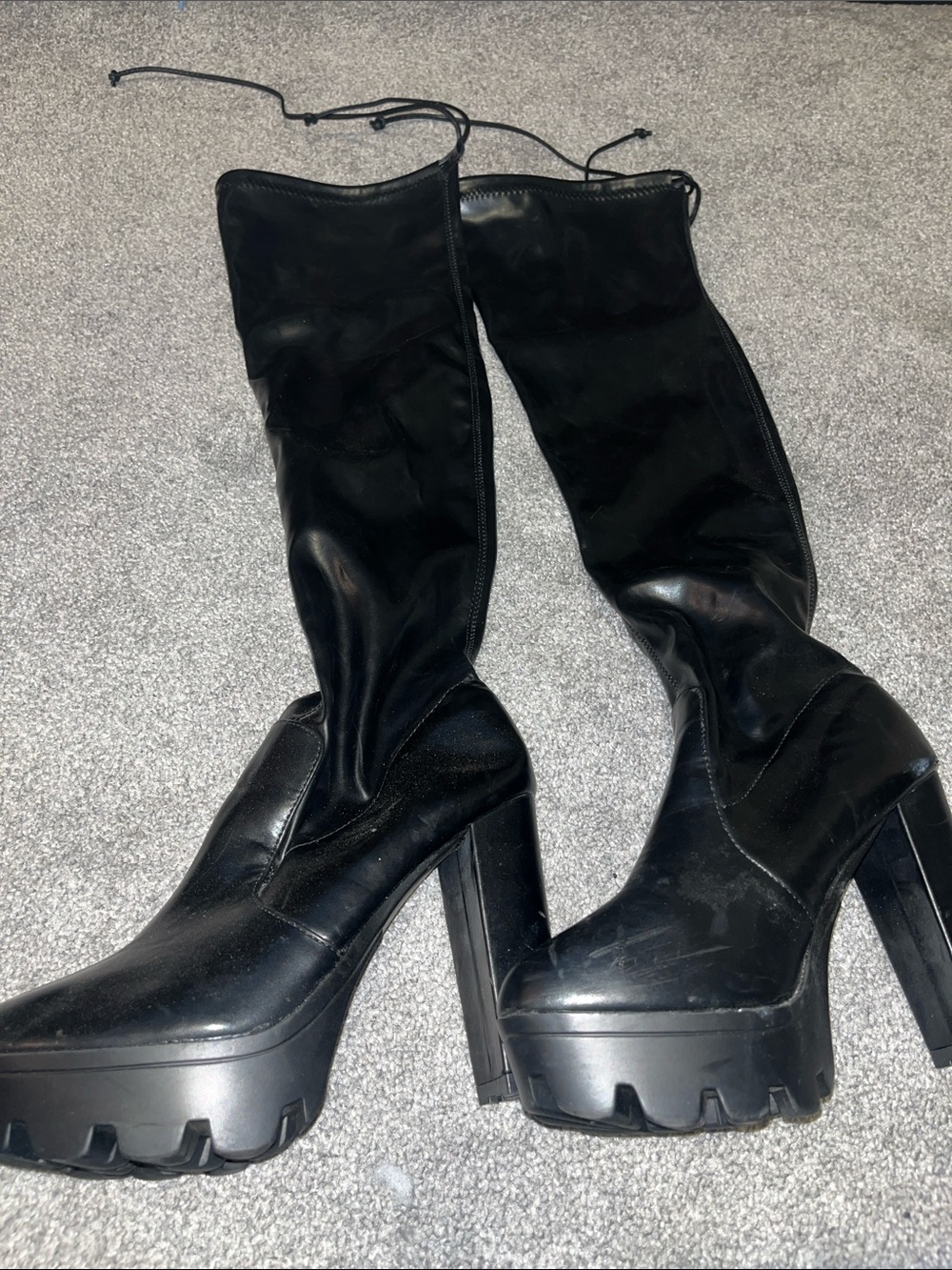Women’s over the knee boots.